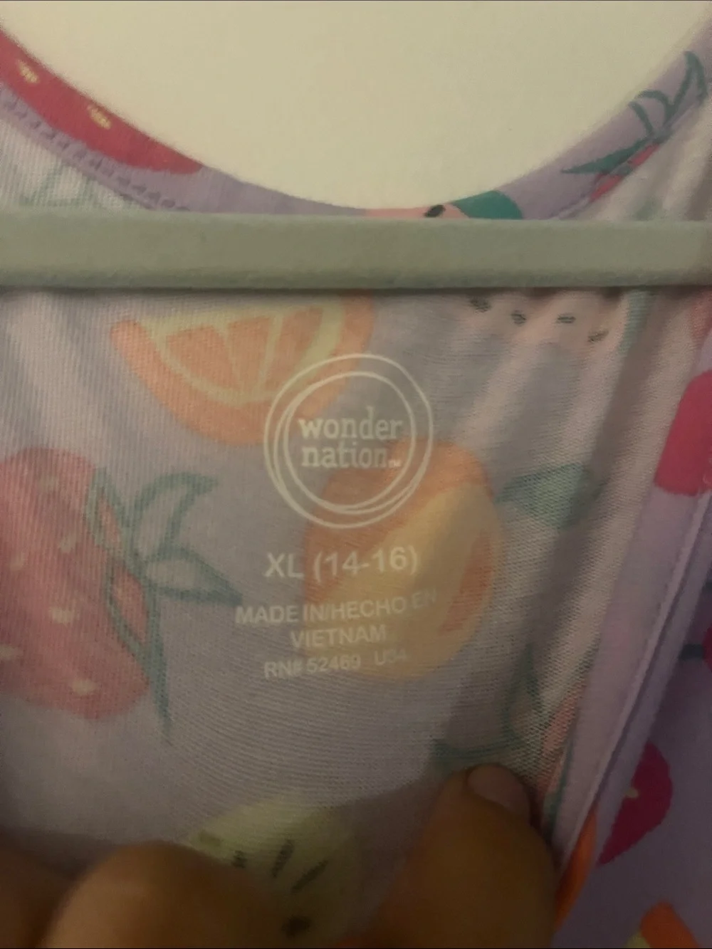 wonder nation Lavender Fruit-Print Sleeveless Dress